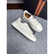 Zegna Simple Classic Men's Elastic Low-Top Sports Casual Shoes