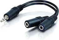 C2G Value Series One 3.5mm Stereo Male to Two 3.5mm Stereo Female Y-Cable (6 Inches)
