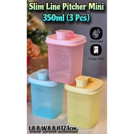 Tupperware Fridge Water Bottle 2L Pocket Fridge Chill Fresh Pourer 1L Slim Line Pitcher Mini 3pc 350