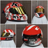 HELM KYT RC7 PAKET GANTENG | JAPAN SERIES WHITE & RED - L | SECOND