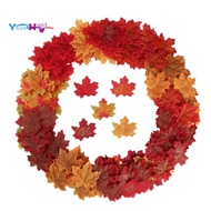 Artificial Maple Leaf Simulation Decoration Silk Maple Leaf Fake Autumn Leaf Family Wedding Party De