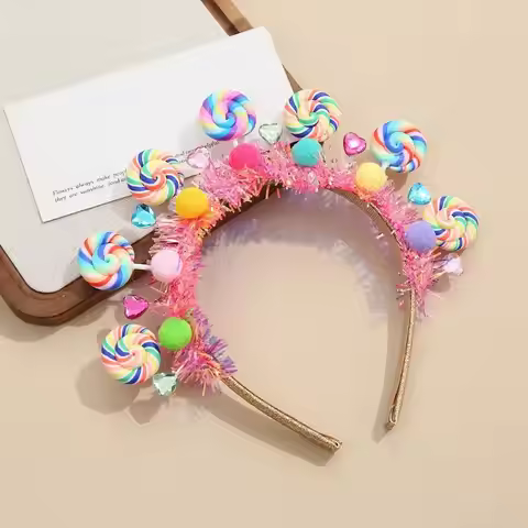 New Cartoon Lollipop Hairband Sweet Candy Hairband Girly Heart Princess Hair Accessories