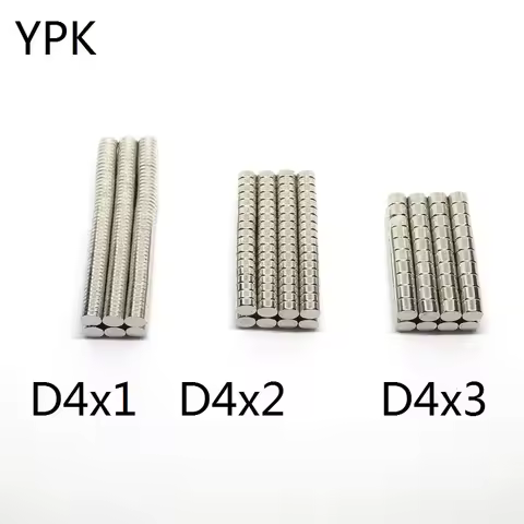 10 50PCS/LOT Disc NdFeB Magnet 4*1 4*2 4*3 N35 Strong Neodymium Permanent Magnets 4x1 4x2 4x3