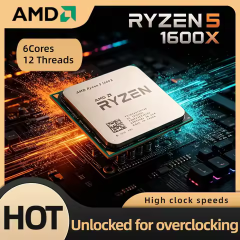 AMD R5 1600X 6C 12T 3.6GHz Base AM4 95W L3 16M Desktop Gaming Processor Pro Max 4K High Performance 