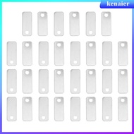 40 Pcs Metal Engravable Tags Blank Stainless Steel Name 2.50X1.00X0.10CM Silver  kenaier