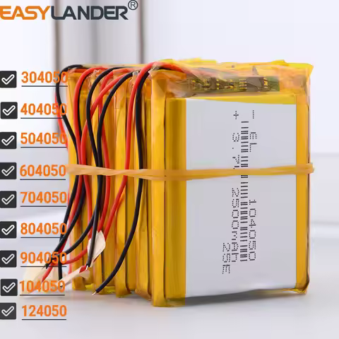 10Pcs Silicone Wires 104050 3.7v 2400mAh Li-Polymer Li-ion Battery Lipo 304050 404050 504050 604050 