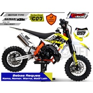 Mini Trail Gazgas 50cc Striping Sticker Decal KTM 50cc/ SSR 50cc Full Body/ Free Custom
