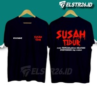 ELSTR26 DISTRO T-SHIRT FOR DIFFICULTY SLEEPING | THICK 24s COMBED COTTON SHIRT | COOL WORDS T-SHIRTS