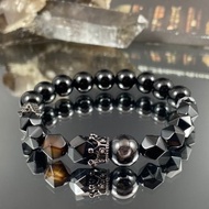 王者再臨 | 金運石 黑瑪瑙 黑曜石 | 財富天下 | 男士水晶手鍊