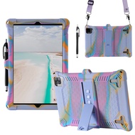 For 10.1 Inch Android 9.0 Tablet Cover 10 Inch Tablet PC Tablet Soft Silicone Case with Adjustable Stand Hand Strap Shoulder Cover