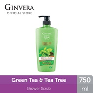 [Shop Malaysia] ginvera world spa japanese shower scrub - green tea &amp; tea tree (750ml)