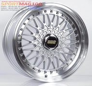 ล้อแม็กใหม่ลาย BBS RS 4รู100/114 ET20 สีเงินขอบเงา กว้าง 8 -15นิ้ว(20742)