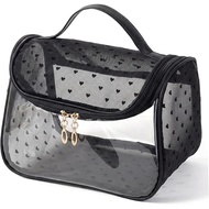 Clear Coetic Bags with Zipper, PVC Water-Resistant Clear Makeup Pouch Large Capacity Travel Toiletry