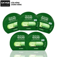Combo 5 Mặt nạ thải đôc giảm mụn chiết xuất tràm trà BNBG Vita Tea Tree Healing Face Mask Pack 30mlx