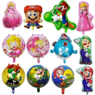 1pcs Sale Super Mario Bros Foil Balloons Anime Figure Mario Luigi Cartoon Kids Boys Birthday Party Halloween Decoration Supplies