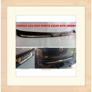 Perodua Axia Chrome ABS Rear Bumper Guard Protector