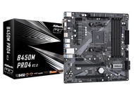 ASROCK B450M PRO4 R2.0 Socket AM4/ AMD B450/ DDR4/ SATA3&USB3.2/ M.2/ Micro ATX Motherboard