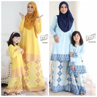 NEW YEAR SALE  KURUNG CYNTHIA SEDONDON IBU ANAK | ROYAL YELLOW & BABY BLUE | BAJU RAYA | FAMILY SET 