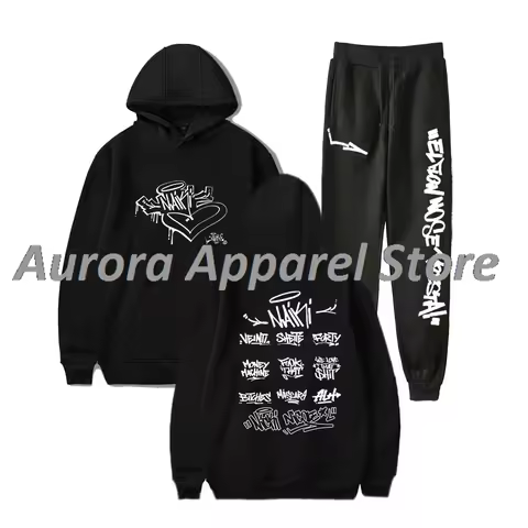 Nicki Nicole Naiki Tracklist Merch Hoodies Jogger Pants Cosplay Women Men HipHop Streetwear Set