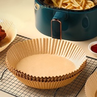 BREWISH 100pcs 20cm Air Fryer Disposable Baking Papers Non-Stick Steamer Round Parchment Paper Liner