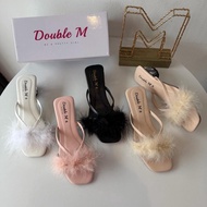 DoubleM Kasut Raya 2026 (FY025 Size 36-41) Women Mid Heel 5cm