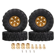 4 Pcs โลหะสีแดง Beadlock ล้อ RC รถล้อ62X21mm 1.0นิ้วสำหรับ1/18 1/24 RC Crawler รถ Axial SCX24 AX24 T