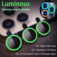 Luminous Film Tempered Glass Llluminated Camera Lens Protector Compatible For iPhone 13 Pro Max / 12 / 12 Pro / 11 Pro Max / 12 Pro Max / 13 / 12 Mini