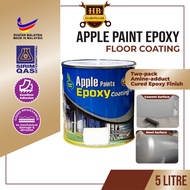 DIY👩‍🔧 5L Cat Lantai Epoxy/ Epoxy Floor Paint Water Proofing /Heavy Duty / Apple Paint Epoxy Floor Coating/Cat Lantai