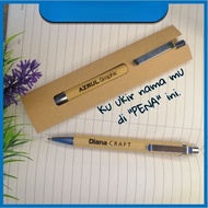 Wooden pen custom name free casing pen