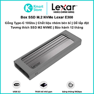 Box ổ cứng Lexar E300 M.2 SSD Enclosure hỗ trợ NVMe SSD 2280/2260/2242/2230, USB 3.2 Gen 2 - Hàng ch