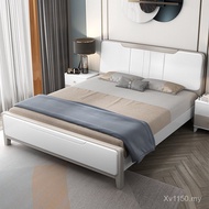 Wedding Bed High Box Master Bed Paint 1.8 Modern Simple Double Bed Solid Wood Rice 1.5 White Oak Sto