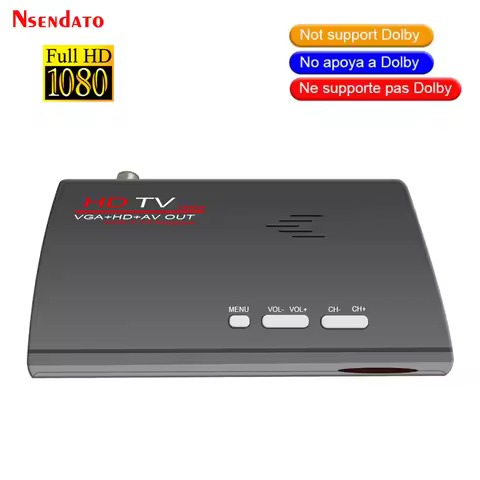 Digital Terrestrial Full HD DVB-T/DVB-T2 TV Receiver Box Remote Control VGA AV CVBS HD TV Tuner Rece