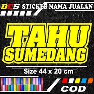STICKER NAME SALES TO KNOW SUEDANG SIZE 44 X 20 CM STICKER FOR SALES NAME IN CARTS, WHEELS AND GLASS