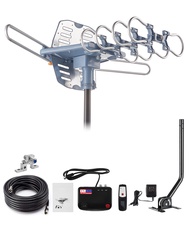 Outdoor TV Antenna,Digital Amplified HDTV Antenna & 60 ft RG6 Coax Cable,150 Miles Long Range Wirele