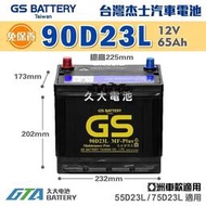 【現貨】✚❚ GS 杰士 統力電池 90D23L 免保養 汽車電瓶 汽車電池 55D23L 75D23L 新規格