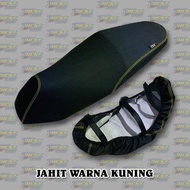 Cover Jok Motor Polos Amplas Kasar (Pakai Karet) Variasi Jahit Benang Warna Motor Vario Beatdll
