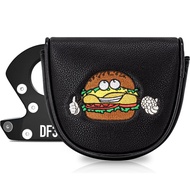 T Trendy Burger Embroidered Golf Putter Cover Ball Head Cover DF3 Medium Putter Unisex Club Protecti