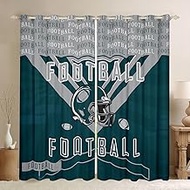 Feelyou Football 30%-50% Room Darkening Blackout Curtain (2 Panels, 38 x 54 Inch) Philadelphia Curta