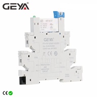 GEYA Slim Relay Module Protection Circuit 6A Relay 12VDC/AC or 24VDC/AC Relay Socket 6.2mm thickness