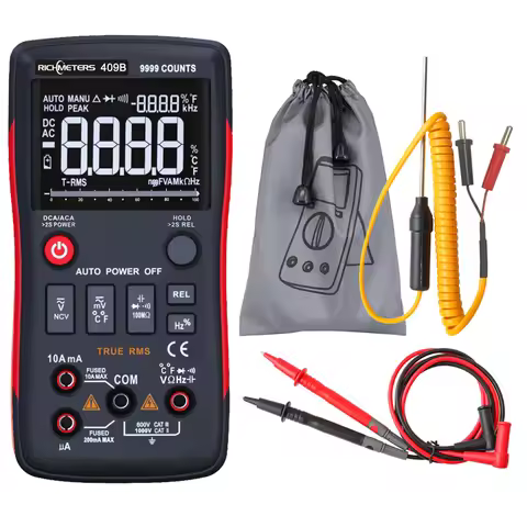 RM409B Digital Multimeter Button 9999 Counts With Analog Bar Graph AC/DC Voltage Ammeter Current Ohm