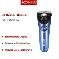 KONKA 3D Electric Shaver Razor For Men Waterproof USB Rechargeable Cordless Shaver Razor KT-TD01 pro