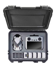 Waterproof Hard Case for DJI Mini 3/4 Pro Fly More Combo RC/RC-N2, Rugged Protective Carrying Case w