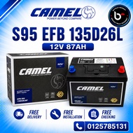 Installation Available S95  135D26L Camel EFB  Start Stop Idle Stop Car Battery Bateri Kereta Serena