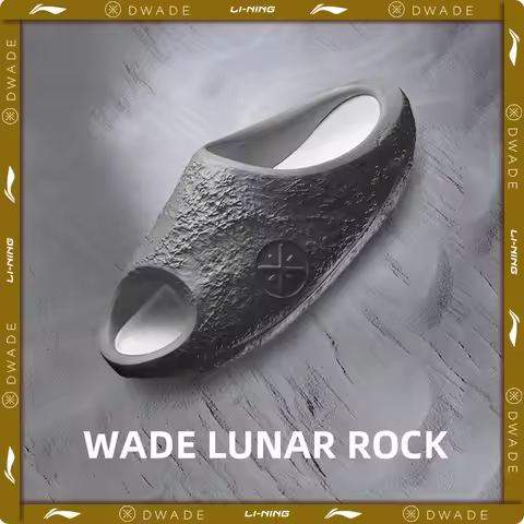 Li-Ning Men's WADE LUNAR ROCK SLIDE Slippers Breathable Soft Cushioning LiNing Basketball Lightweigh