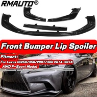 3Pcs Car Front Bumper Splitter Lip Chin Spoiler Diffuser Protector For Lexus IS250 IS350 IS300 F-Spo