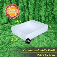 PUDDING BOX - CAKE BOX - E FLUTE BOX - CARDBOARD 24x24x7 - WK