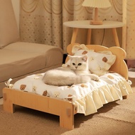 Wooden Cat Bed Cat Bed Pet Bed Cat Bed Cat Bed Removable Washable Dirt-Resistant Wear-Resistant Four