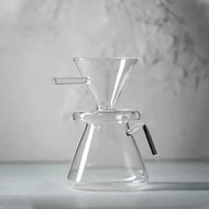 [Direct from Japan]IwaiLoft Coffee Server Glass Dripper Set Coffee Pot 500ml V60 Coffee Dripper Heat Resistant Glass Cone Shaped Hand Dripper Dripper Coffee Coffee Equipment Stylish Scandinavian Mother's Day Father's Day Gift Coffee Gift (Separate Type,50