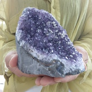 640-700g Natural Amethyst Geode Quartz Cluster Crystal Specimen Energy Healing