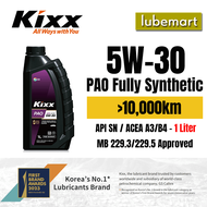 KIXX HDX PAO 5W-30 (1 Liter) Fully Synthetic Engine Oil with PAO 5W30 Engine Oil for Performance Cars